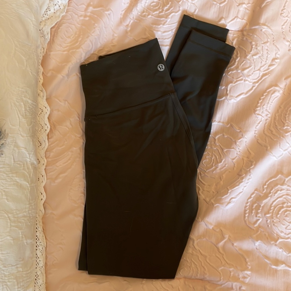 Lululemon high rise dark olive size 4